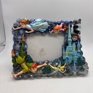 Disney Parks Faries Tinkerbell Peter Pan Castle 3D Ceramic Photo Frame
